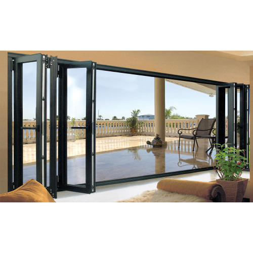 aluminium folding door Bi fold patio Doors Soundproof Folding Glass Doors Factory