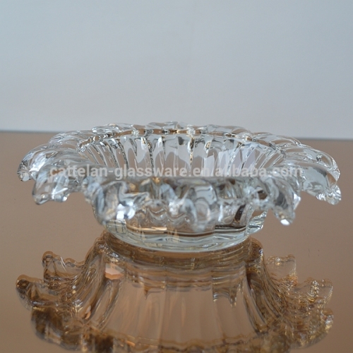 Flower shaped glassware ashtray for long term supply