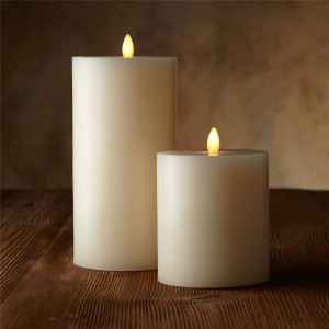 Battery Powered Moving Flame Led Wax Flameless Candles