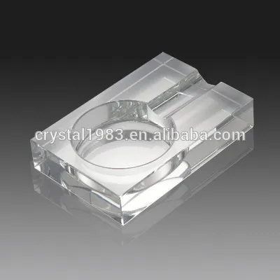 Wholesale k9 glass crystal engraved factory large crystal cohiba cigar ashtray