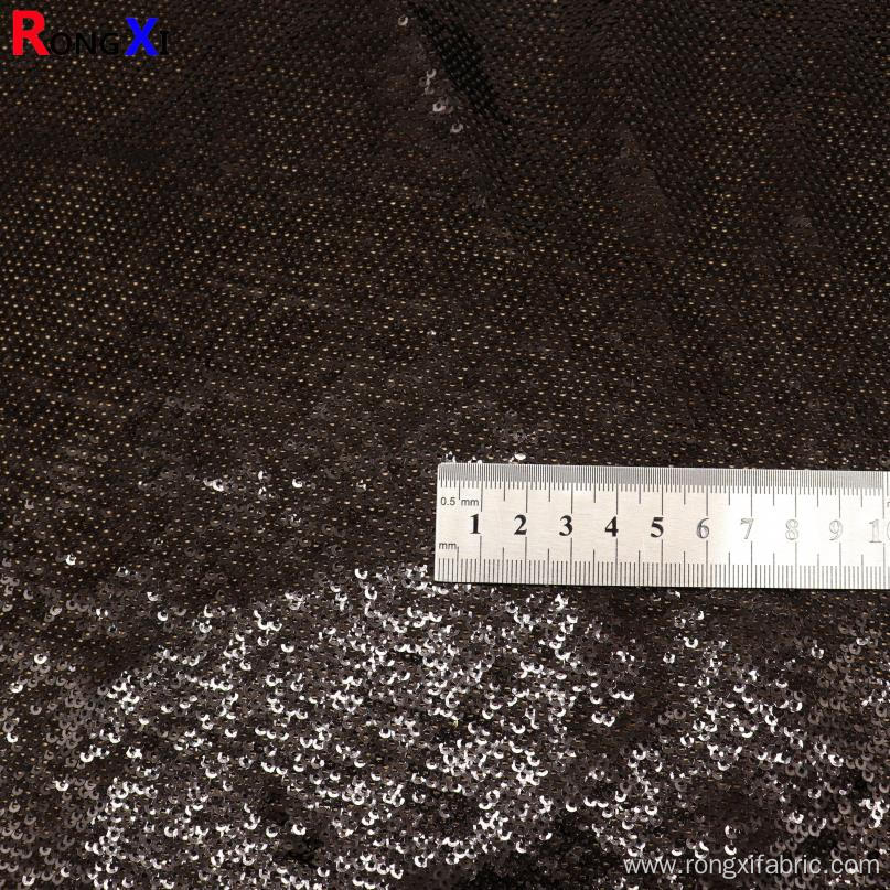 Hot Selling 3Mm Black Sequin Fabric