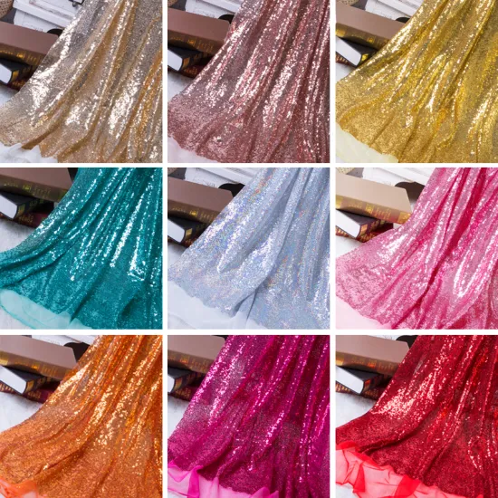 130X50CM 3mm Sequin Fabric Sparkly Paillette Glitter Fabric