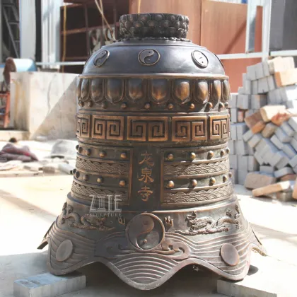 Outdoor Bronze Art Temple Decoration Large Brass Chinese Bell