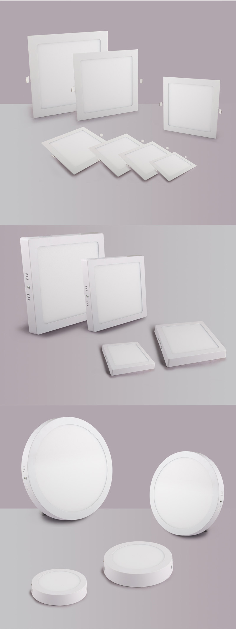 Hot Sale 60x60 Led Panel Lights: 36w To 70w Round And Square Recessed ...