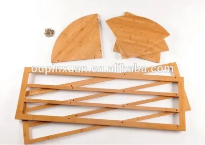 american style wooden bamboo storage rack for bathroom