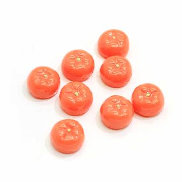 Künstliches orange geformtes Harz Cabochon handgemachtes Kunsthandwerk Dekoration Perlen Charms Kinder DIY Spielzeug Ornamente Spacer