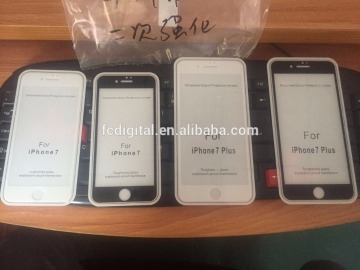 Newly product 2.5D full screen tempered glass protector for iphone7 with backboard