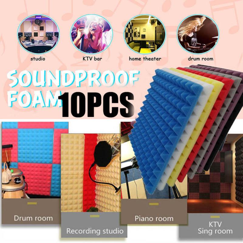 10PCS 300x300x25mm ESD Anti Static Pin Insertion High Density Foam Studio Acoustic Soundproofing Foam Sound-Absorb Noise Sponge