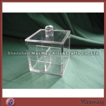 Cubic lucite/acrylic 3 pieces mooncake box with cover