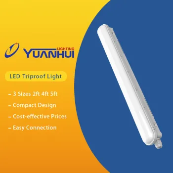 High Quality 30000H LED Waterproof Lights: 16/27/32/44/53W Tri-Proof LED Lighting Solutions