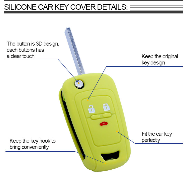 Chevrolet silicone car key cover