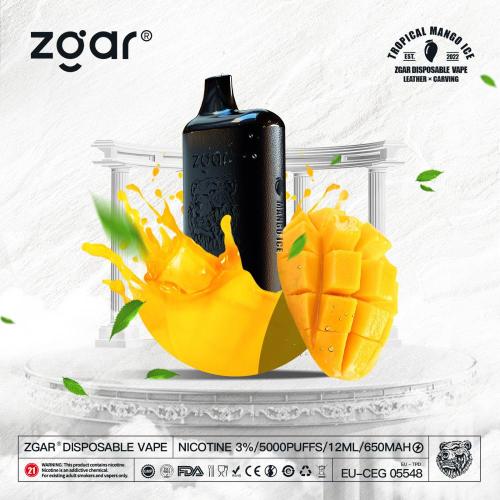 Zgar Hot Selling Recarregável Vape descartável