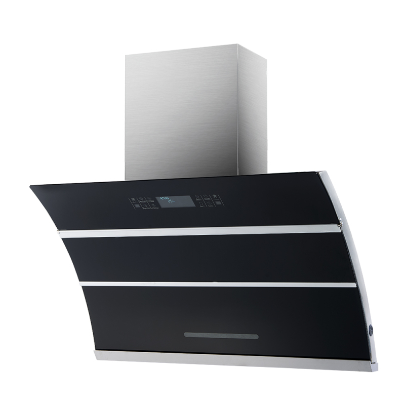 Factory Supplier 90cm Competitive Price electric chimney Customize logo wall mounted screen touch inox range cooker hood