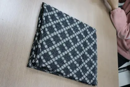 Wool and Silver Silk Shawl