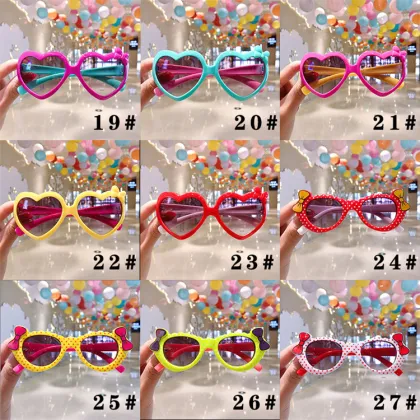 Plastic Floral Brown Sun Glasses UV400 for Little Girls