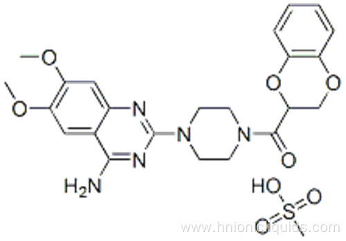 Methanone,[4-(4-amino-6,7-dimethoxy-2-quinazolinyl)-1-piperazinyl](2,3-dihydro-1,4-benzodioxin-2-yl)-,methanesulfonate (1:1) CAS 77883-43-3