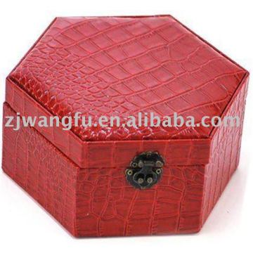 croco leather jewelry box