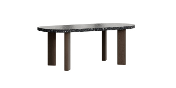 Mid-Century Modern Dining Table with Bench – Retro Style Seating Solution​