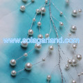 Guirlande de branches de perles acryliques en fil d&#39;argent