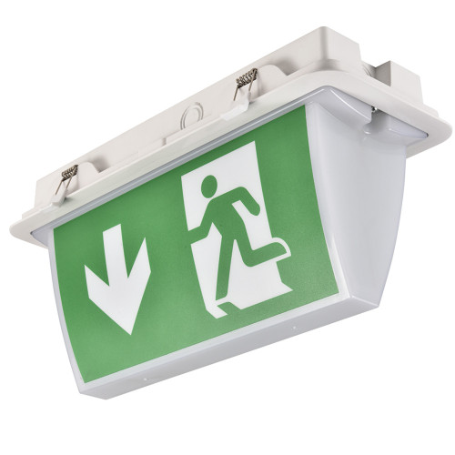 Fire escape route sign box 3 year warranty