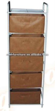 brown drawer shelf