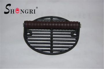 cast iron preseasoned meat press