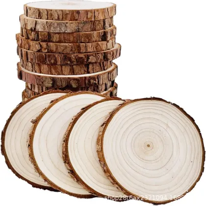 Natural Unfinished Wood Slices Christmas Ornaments DIY Crafts