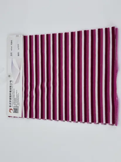 100% polyester stripe knitted microfiber velvet fabric