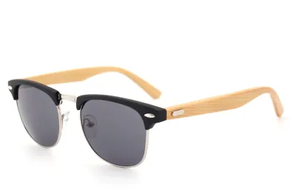 Flymoon Fashion Custom Brand Logo High Quality Bamboo Sunglasses UV400