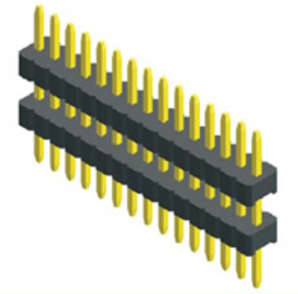 Fila singola di tipo dritto in plastica doppia con passo da 1,27 mm