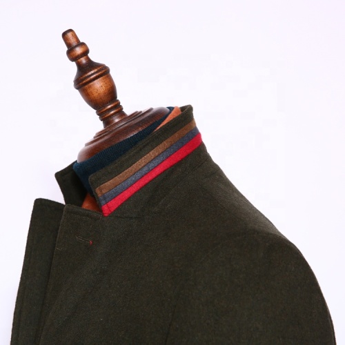 British Long Winter Overcoat with Woolen Tailored Design