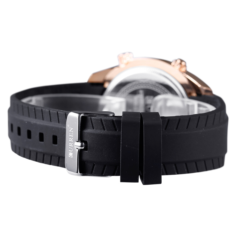 custom brand quartz watch silicone strap wristwatch
