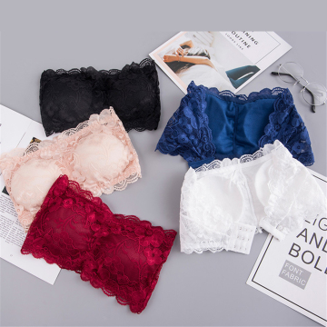 Yastıklı Push-Up Ultra-İnatçı Nefes alabilen ağ omuz dışı bandeau üst brassiere