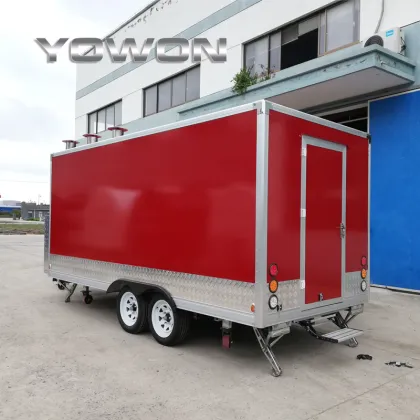 Yowon Customized Mobile Food Truck with Full Kitchen Equipment, Fridge, Burger Cart, Street Drinks, and Vending Trailer