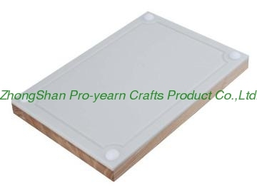 Wooden cutting board with PP sheet