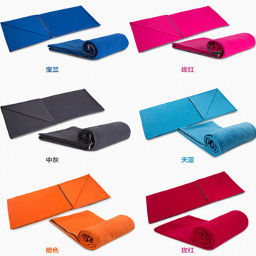 superfine fabric Zipped Anti-pilling Plush Polar Fleece soft and warm Sleeping Bag blanket for Travel and hiking
