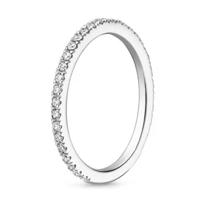 Stylish 14K White Gold Wedding Rings for Men