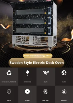 3 Deck 6 Trays Electric Deck Oven Baking Machine Commercial Bakery Equipment Pizza Oven Baking Oven