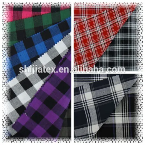 100% cotton yarn dyed fabric /big checks /for women's shirting / flannel fabric