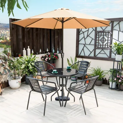 Garden Outdoor Furniture: Balcony Patio Sets with Umbrellas - Big Size Garden Umbrellas and Furniture