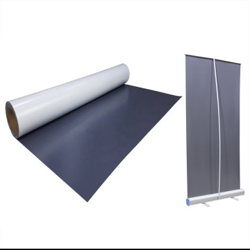 Satin Matte Grey Back Rollup PET Banner for Eco-Solvent UV Latex Inks Printing