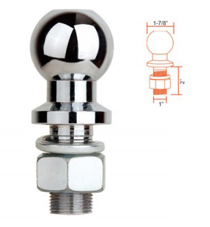 1-7/8" Hitch ball-3500lbs  Chrome Plated