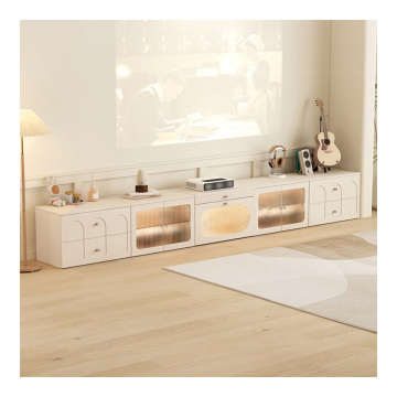 Simple Modern French Cream Floor TV Cabinet
