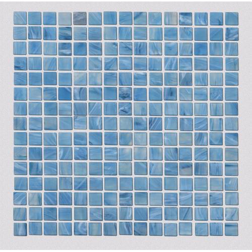 Стеклянная мозаика для голубой стены бассейна