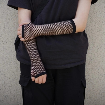 Womens New Fashion Long Fishnet Fingerless Gloves for Party, Punk, Goth, and Dance