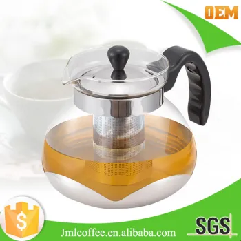 tea maker with SS 304 tea infuser, Antislip rubber handle and basic ,metal tea pot