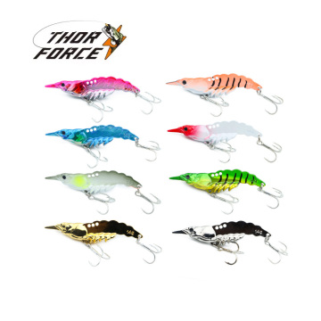 THORFORCE Sinking Metal Shrimp VIB Lure - Hard Fishing Tackle with Vibration Bait (5g/7g/11g/14g)
