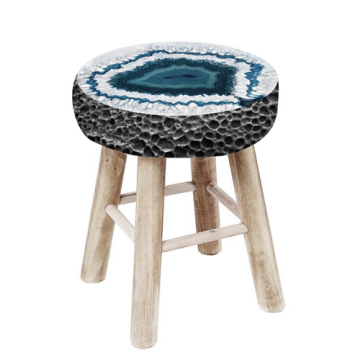 Holz Stein Hocker