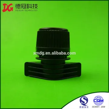 good sealing 15mm detergent pouch spout and cap assembled