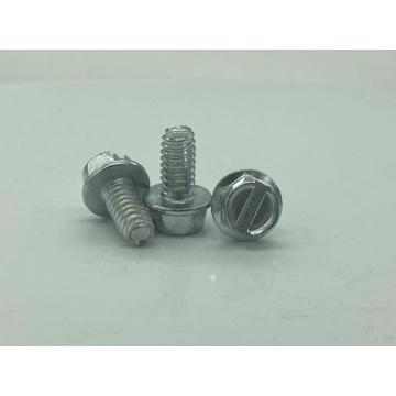 Slotted hex flange Screw bolt 1/4-20*1/2 Special fasteners